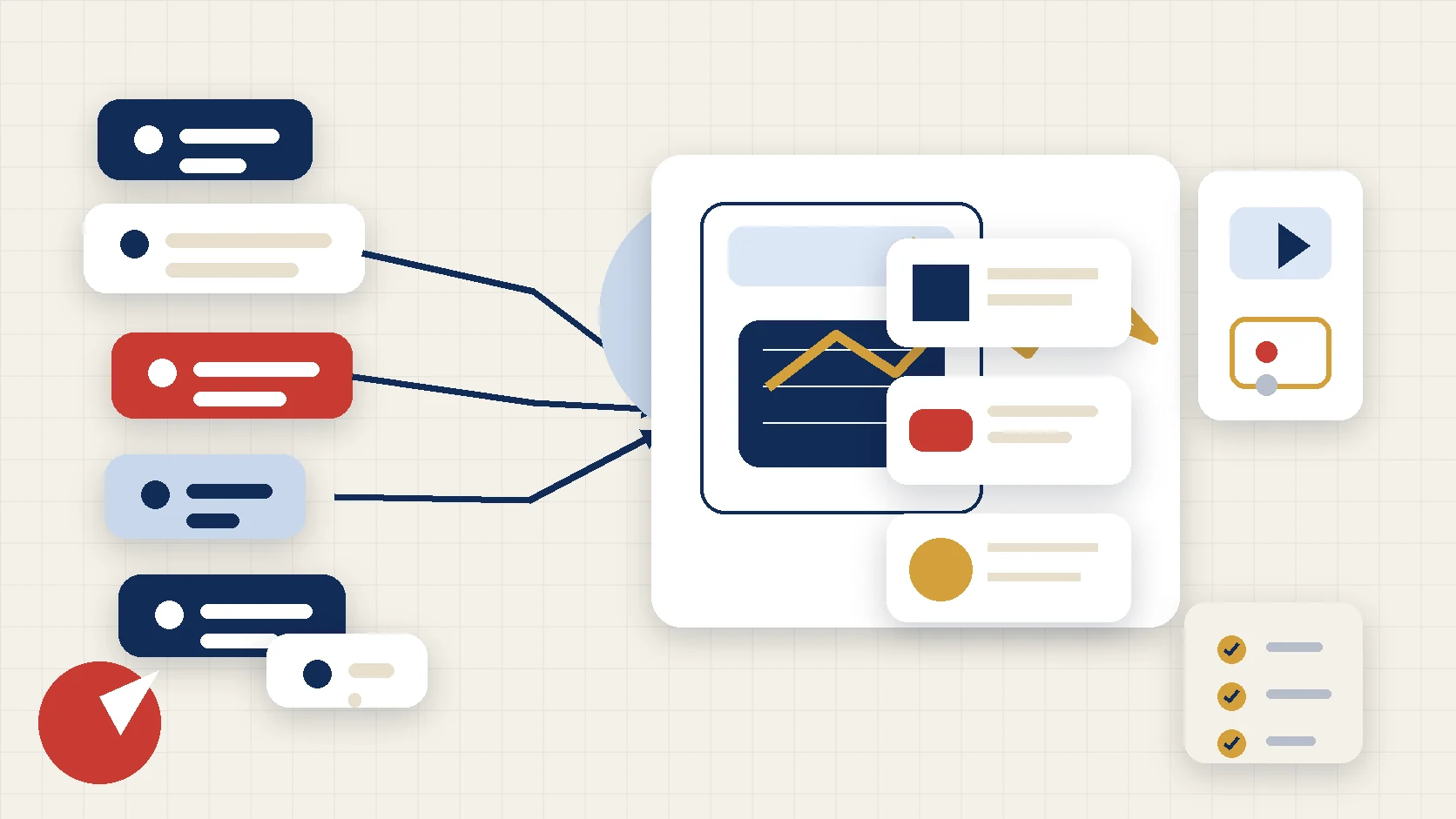 Editorial thumbnail showing mixed traffic source cards feeding into a cleaner reporting dashboard and checklist in SigServe colors